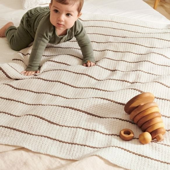 2406 - 04 Pauls Purl - rib Blanket - Sandnes Garn