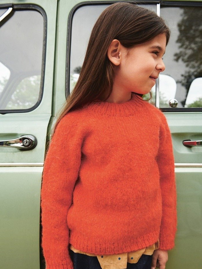 2506 - 06 Tiro Sweater Junior (Børstet Alpakka) - Sandnes Garn