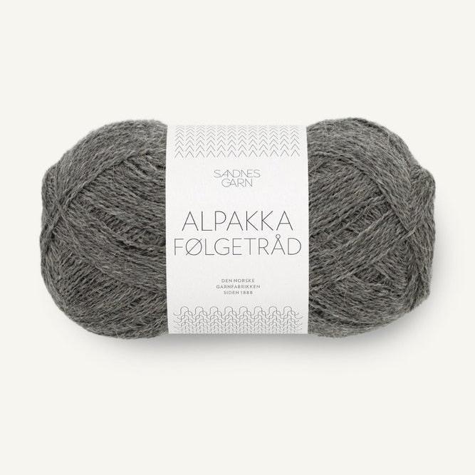 1053 - Mork Gramelert Alpakka Følgetråd - Sandnes Garn