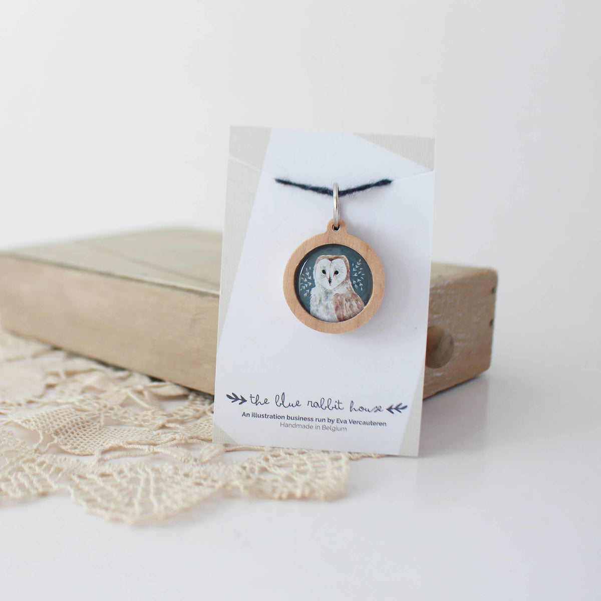 Oliver le hibou Anneau - Marqueur en bois - The Blue Rabbit House