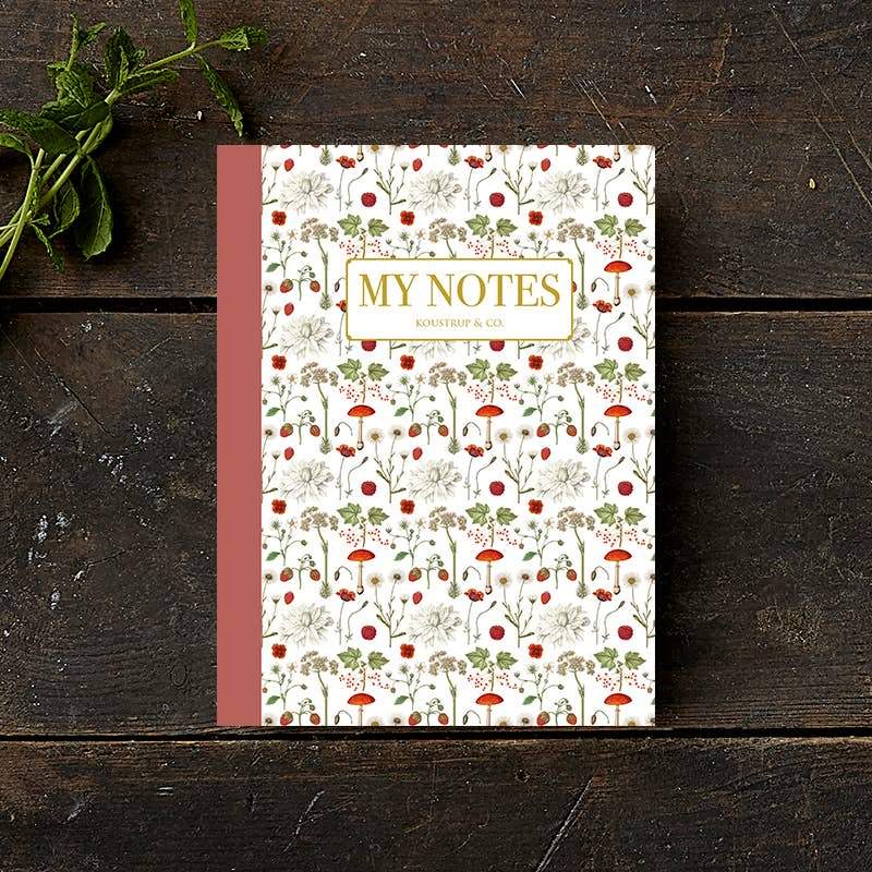 Red Floral Carnets A5 Koustrupco - Koustrupco