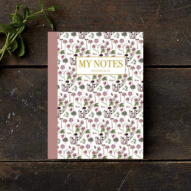 Rose Floral Carnets A5 Koustrupco - Koustrupco