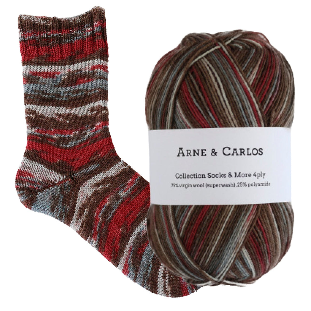 7028 - Storjuvtinden Chaussettes et plus Collection 4ply - Arne & Carlos