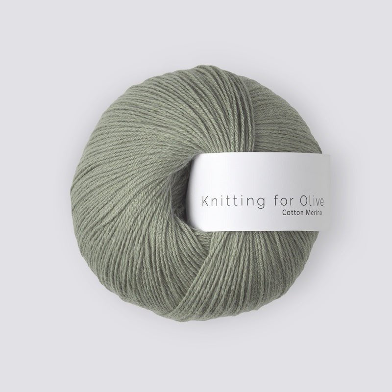Dusty Artichoke Cotton Merino - Knitting for Olive
