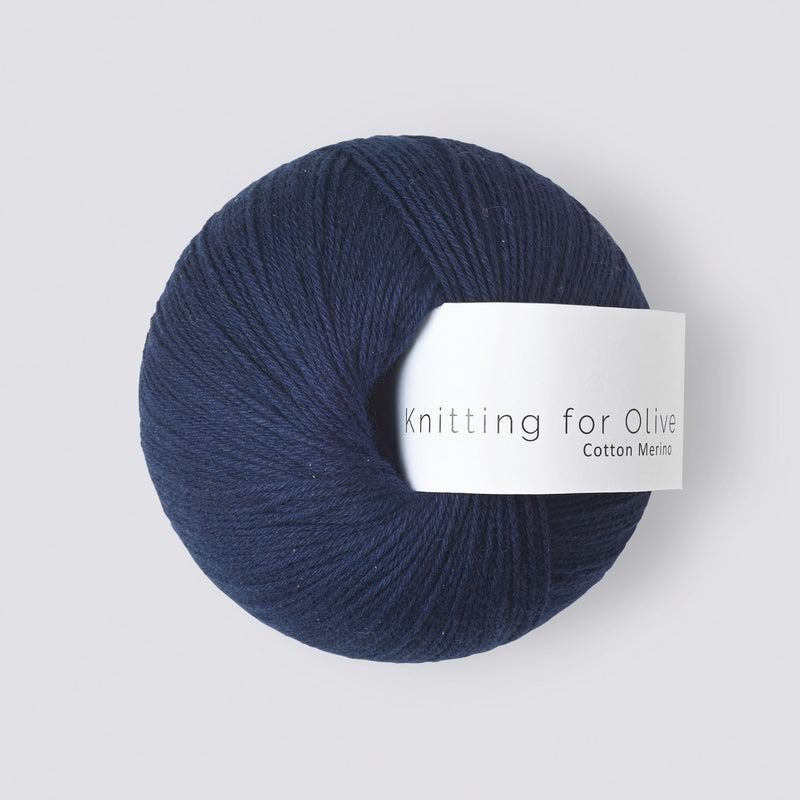 Navy Blue Cotton Merino - Knitting for Olive