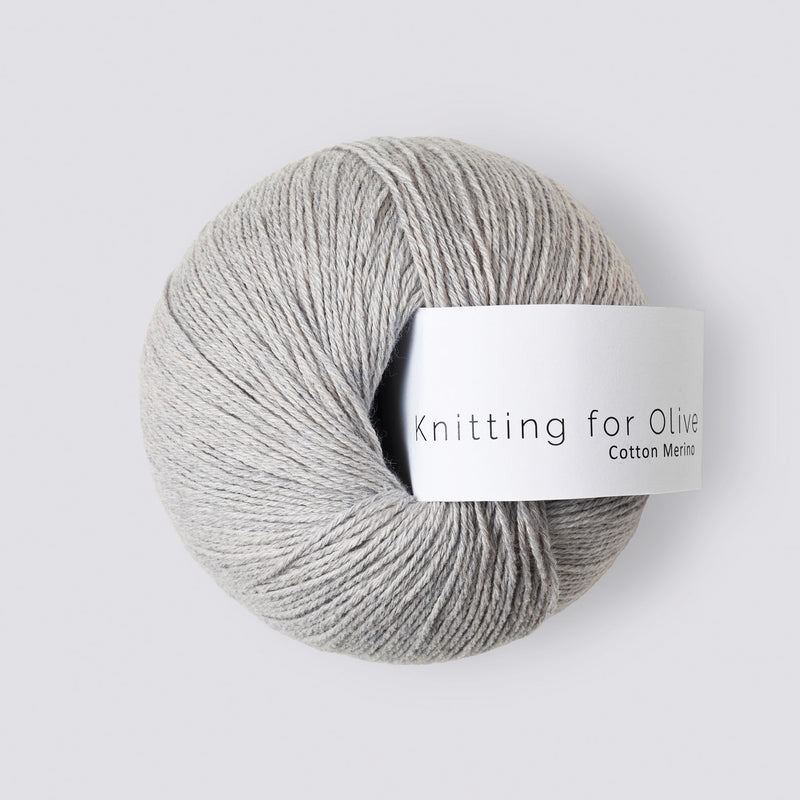 Pearl Gray Cotton Merino - Knitting for Olive