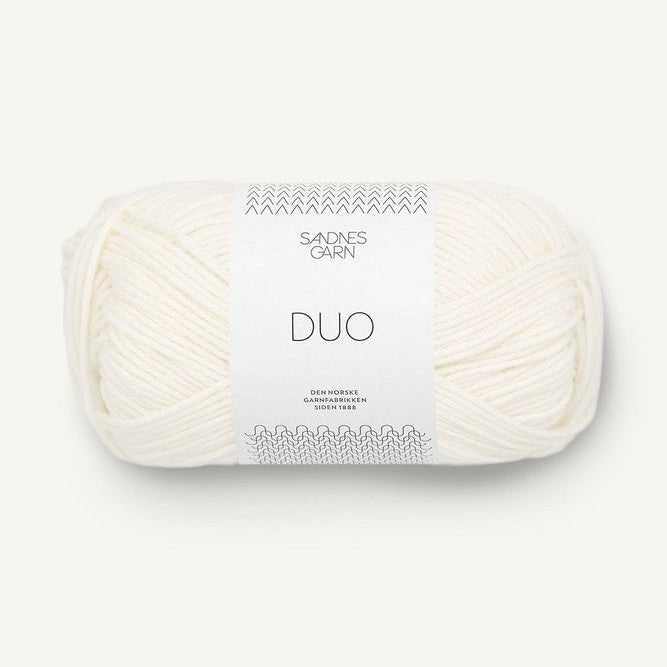 1002 - Hvit DUO - Sandnes Garn