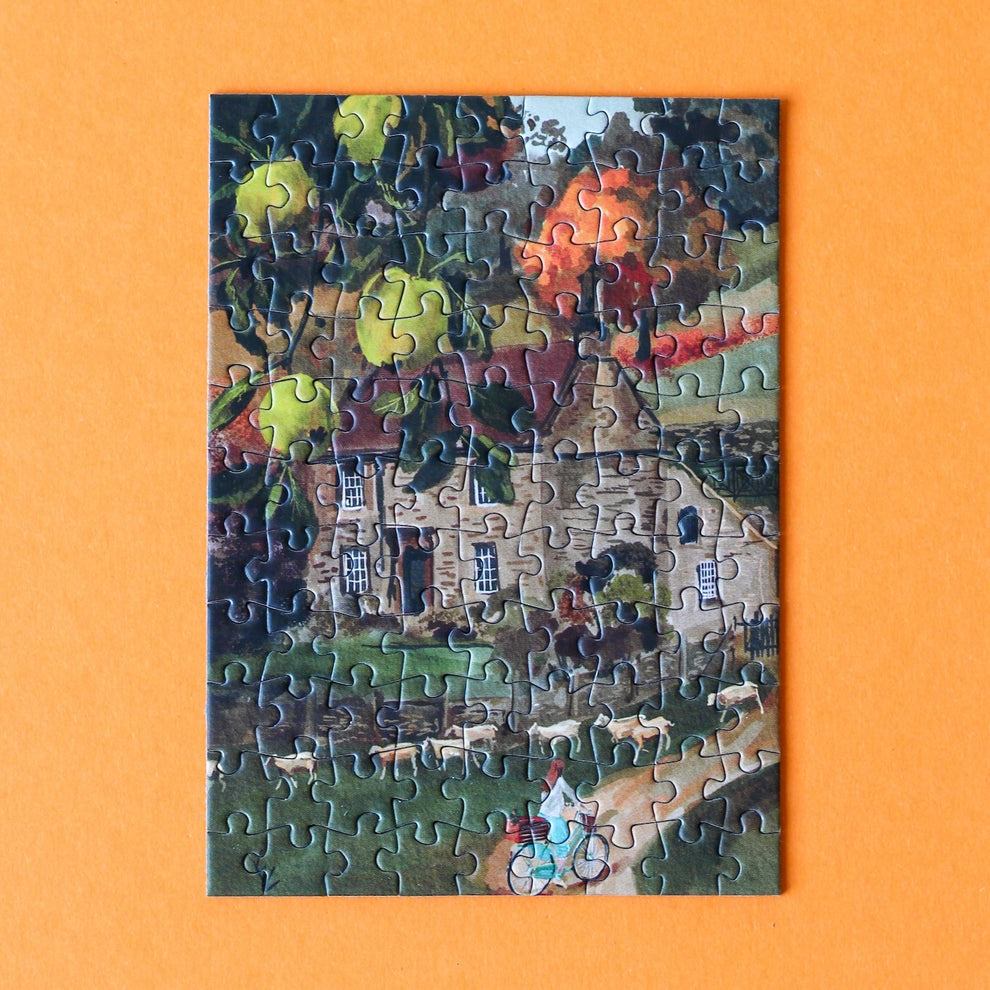 English Cottage Mini Puzzle, 99 Pieces - Piecely Puzzles