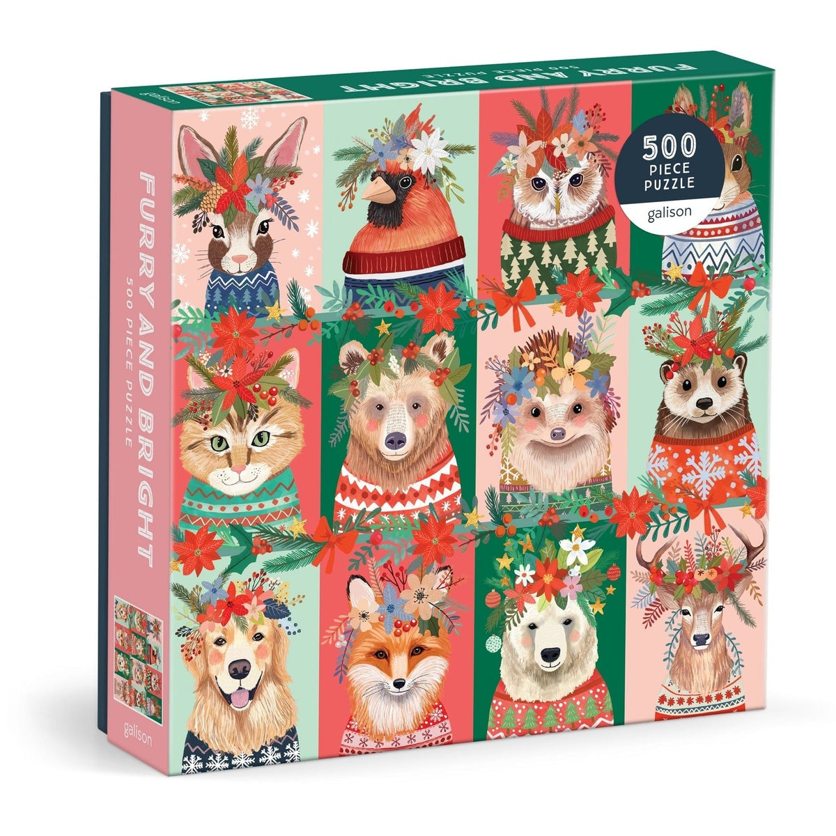 Furry And Bright 500 Piece Puzzle - Galison