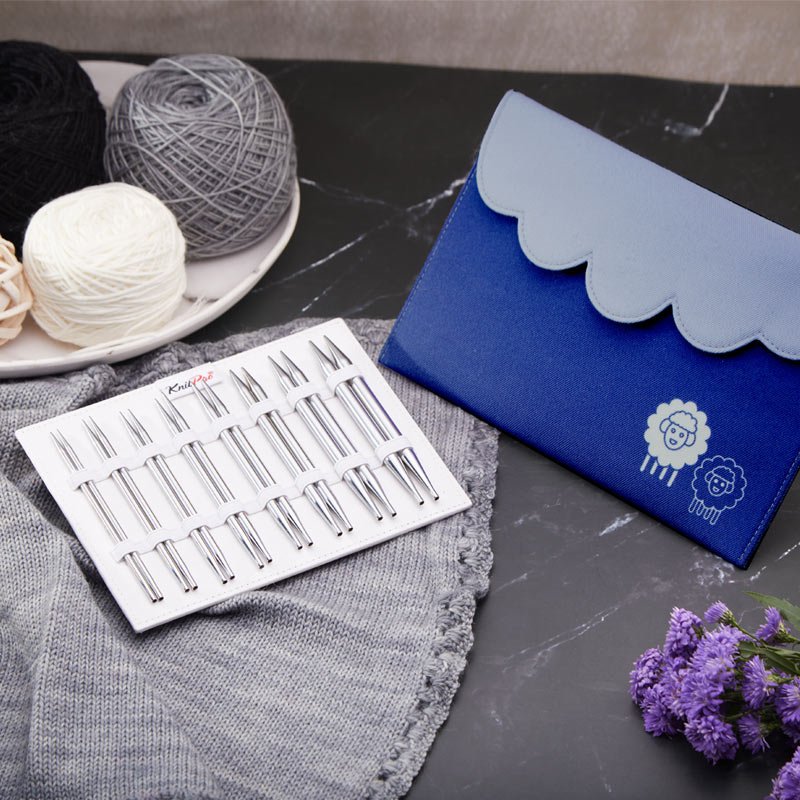 Kit d'aiguilles circulaires interchangeables Nova Metal Deluxe - Knit Pro