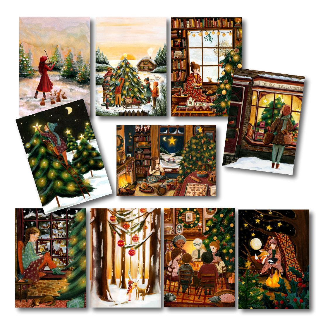 Christmas Lot de 10 cartes Esther Bennink - Esther Bennink