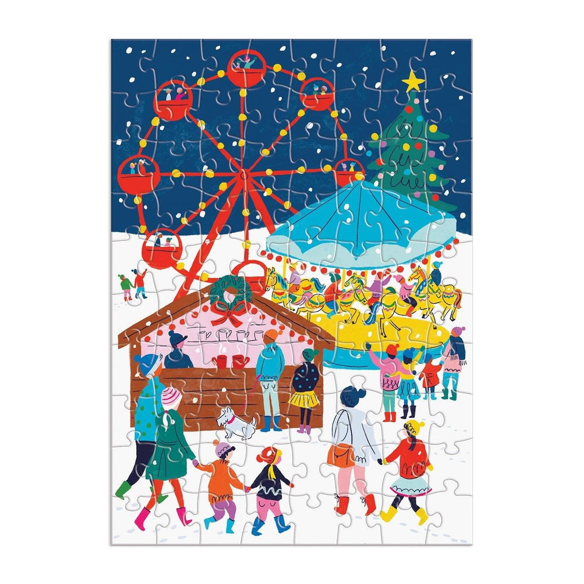 Louise Cunningham Merry and Bright 12 Days of Christmas Advent Puzzle Calendar - Galison