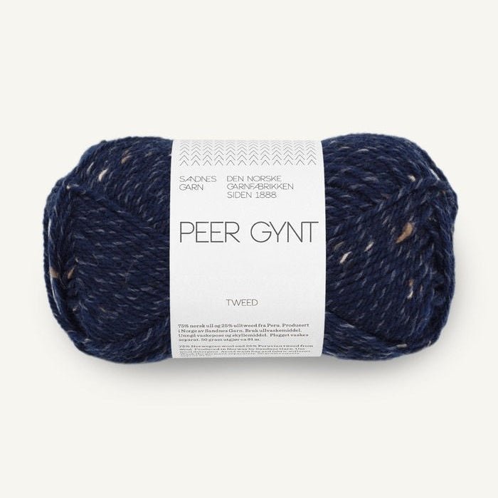 5585 - Marinebla - Natur Tweed Peer Gynt - Sandnes Garn