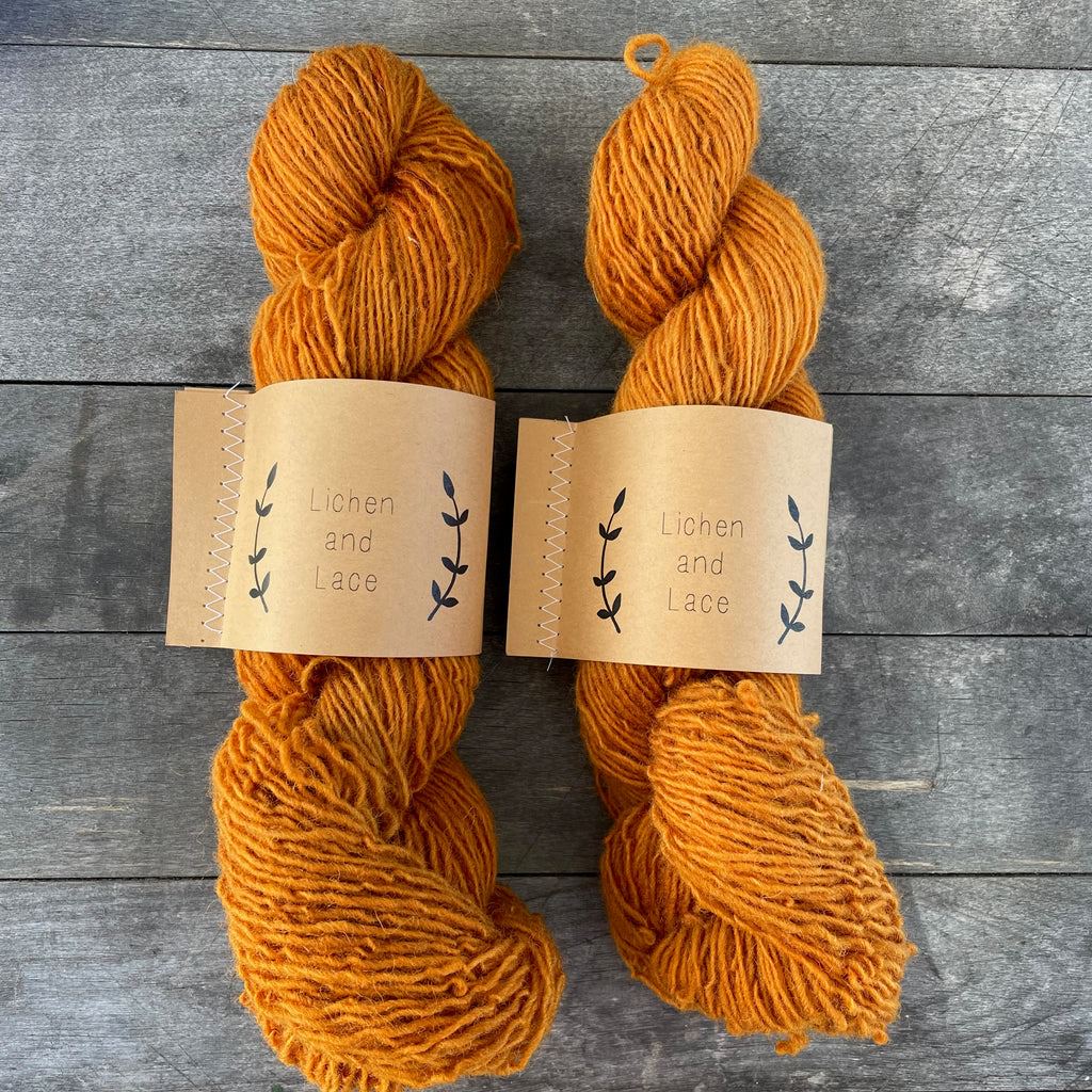 Pumpkin Rustic Heather Sport - Lichen and Lace