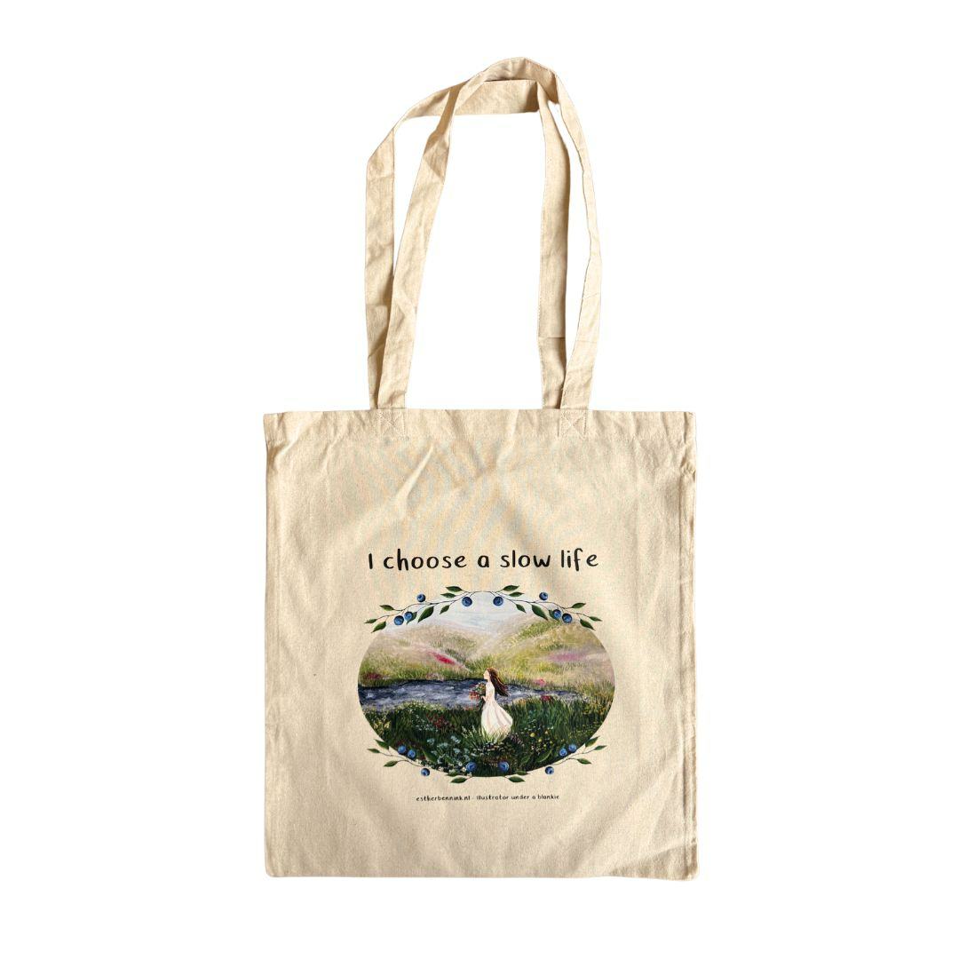I choose a slow life Tote bag Cosiness is a way of life & I choose a slow life - Esther Bennink