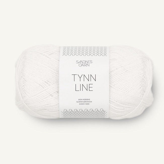 1002 - Hvit TYNN LINE - Sandnes Garn