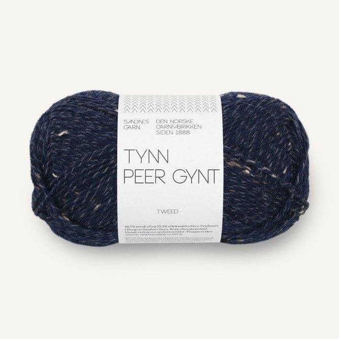 5585 - Marinebla/Natur Tweed Tynn Peer Gynt - Sandnes Garn