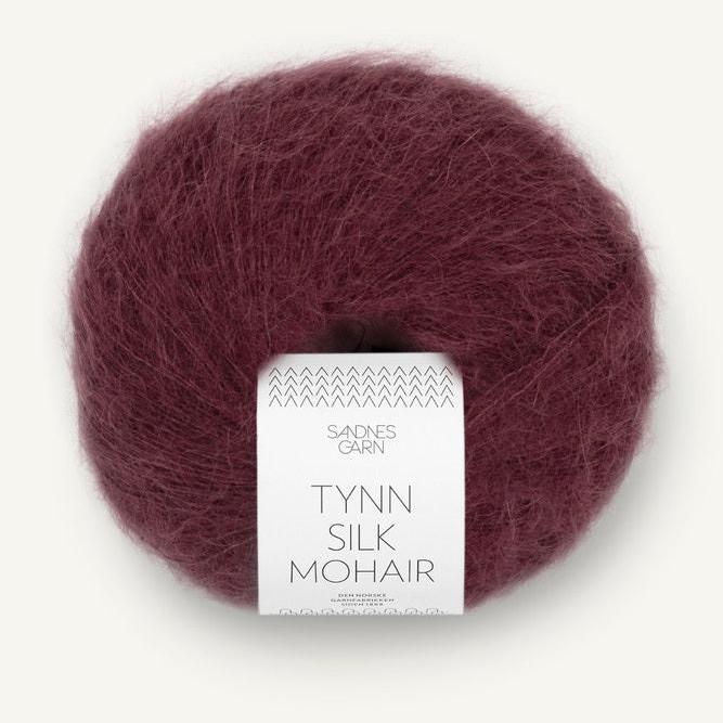 4372 - Dyp Burgunder Tynn Silk Mohair - Sandnes Garn