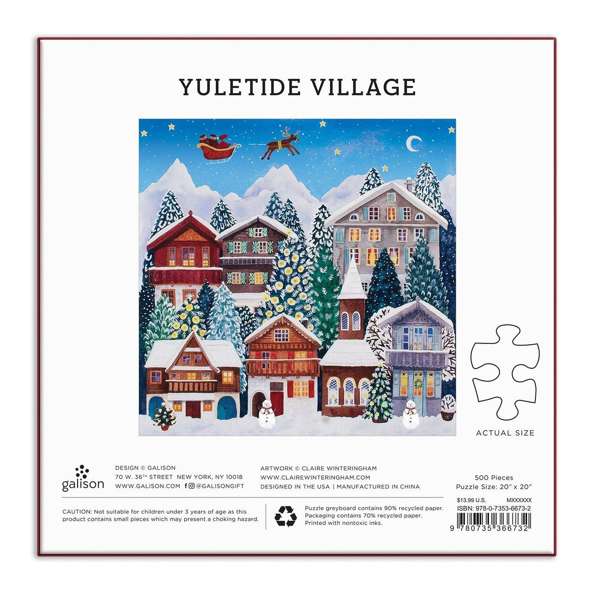 Yuletide Village 500 Piece Puzzle - Galison