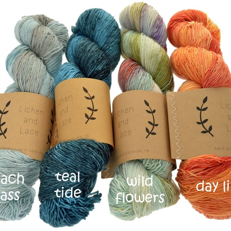 Amber 1 PLY SUPERWASH MERINO FINGERING - Lichen and Lace