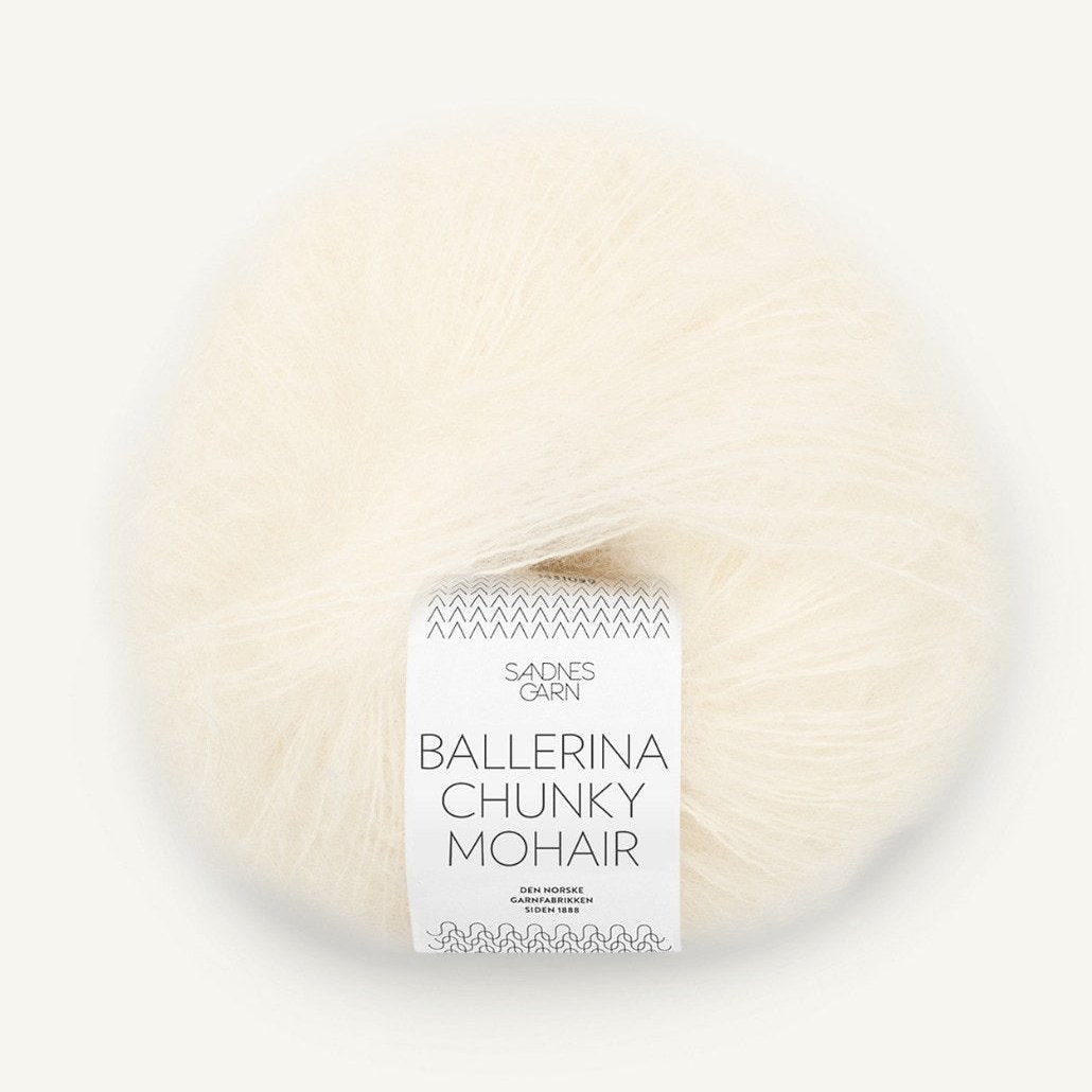 1012 - Hvit Ballerina Chunky Mohair - Sandnes Garn