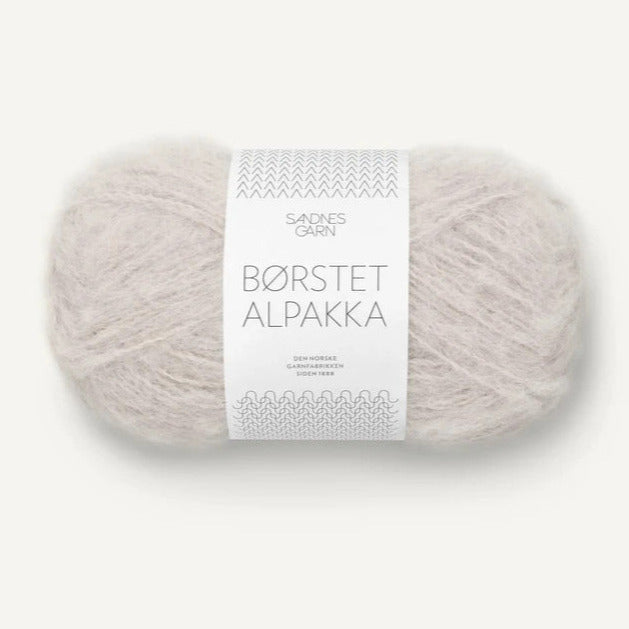 3820 - Perlegra Børstet Alpakka - Sandnes Garn