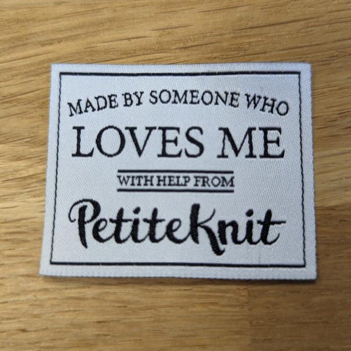 Made By Someone Who Loves Me Etiquette en tissu PetiteKnit - Petite Knit