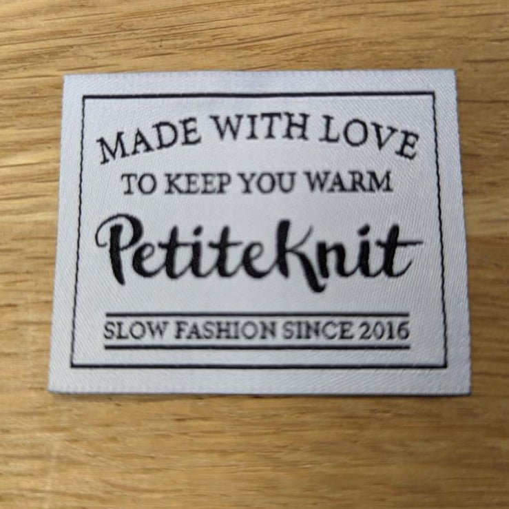 Made with Love To Keep you Warm Etiquette en tissu PetiteKnit - Petite Knit