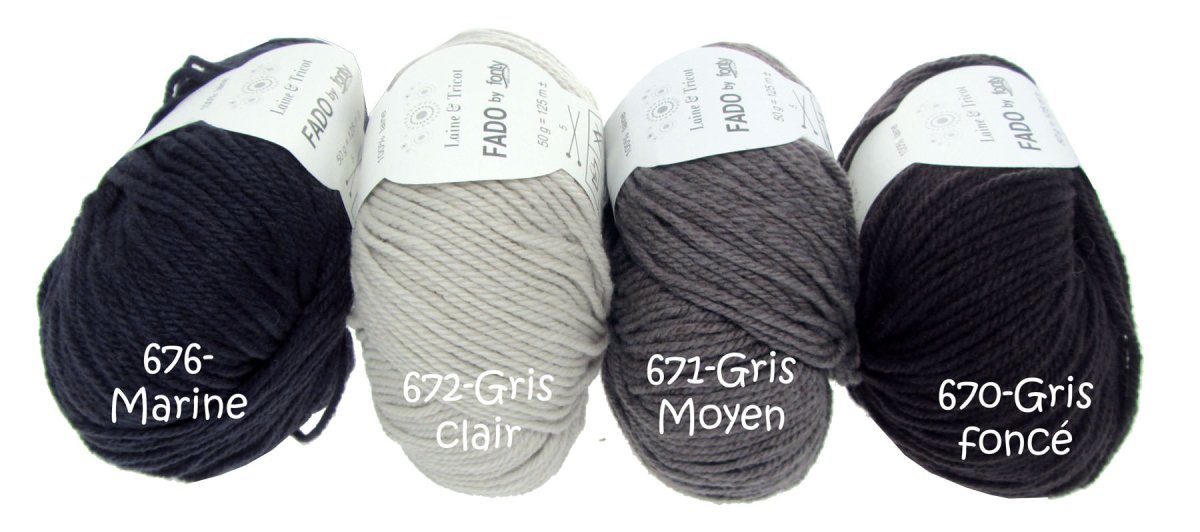 670 - Gris Foncé FADO LAINE ET TRICOT - Laine et Tricot