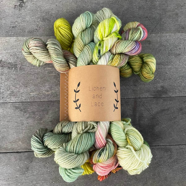 Day 12 (wildflower whimsy) MINI SOCK FADE SETS - Lichen and Lace