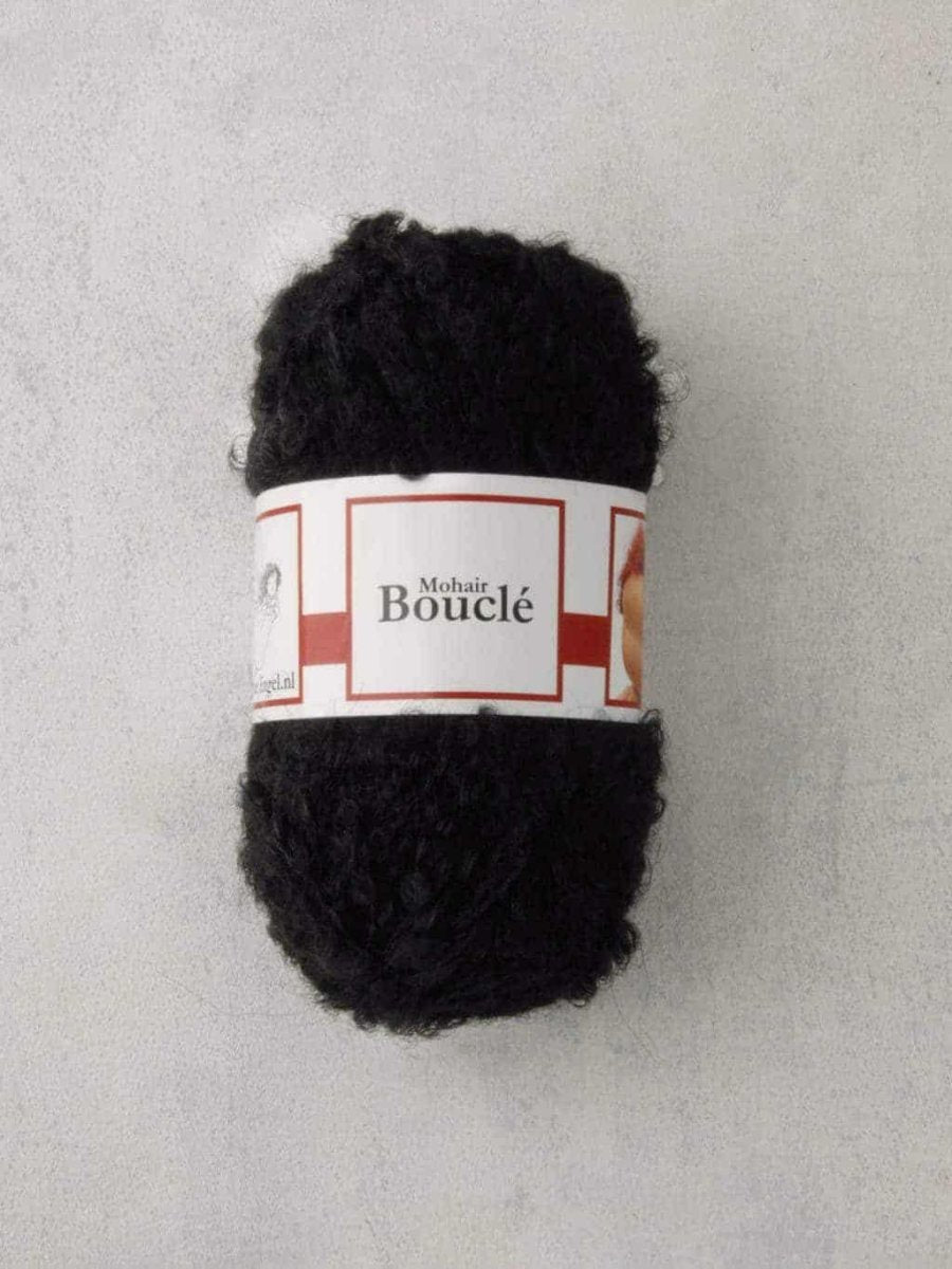 4580 - Black MOHAIR BOUCLE - De Witte Engel