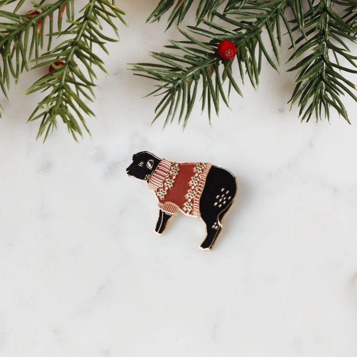 PINS MOUTON CRANBERRY HOLIDAY SWEATER - Twig & Horn
