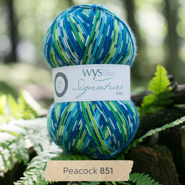 851 - Peacock SIGNATURE 4PLY - COUNTRY BIRDS - West Yorkshire Spinners