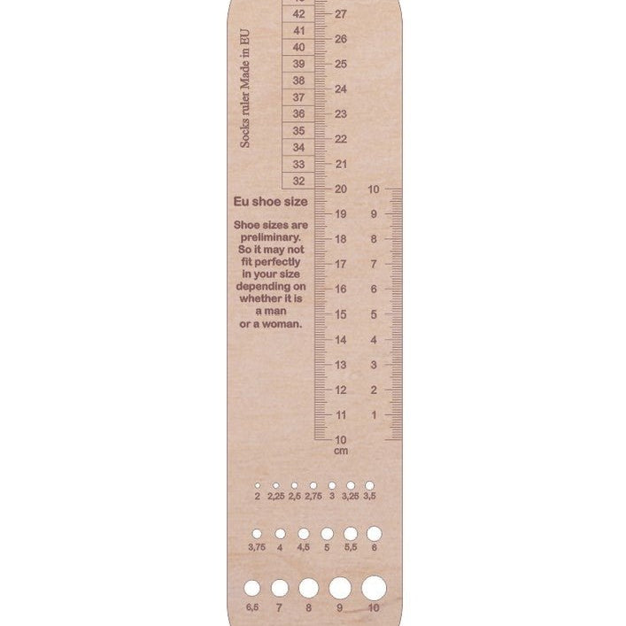 SOCK KNITTING RULER ET JAUGE - Laine et Tricot