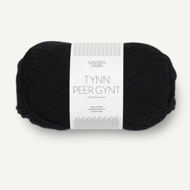 1099 Svart Tynn Peer Gynt - Sandnes Garn