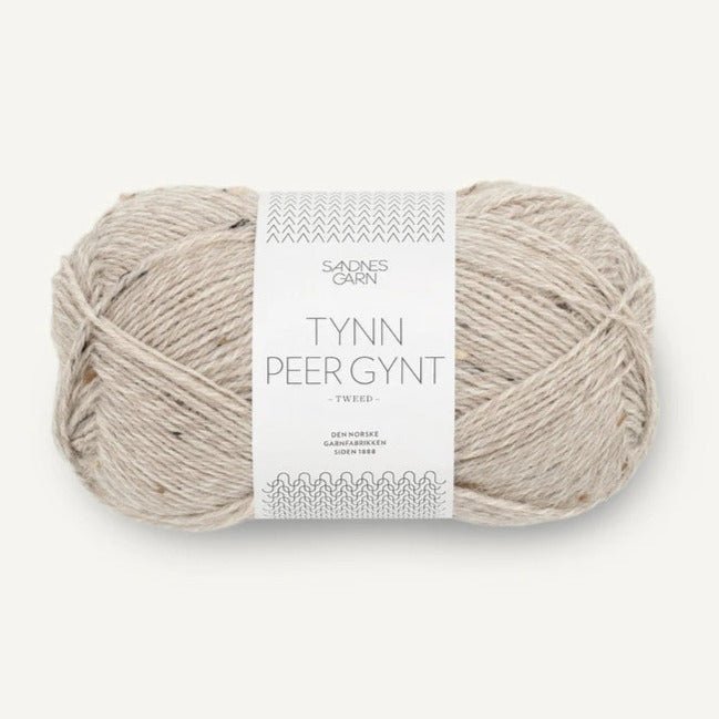 2655 - Gråbeige Tweed Tynn Peer Gynt - Sandnes Garn