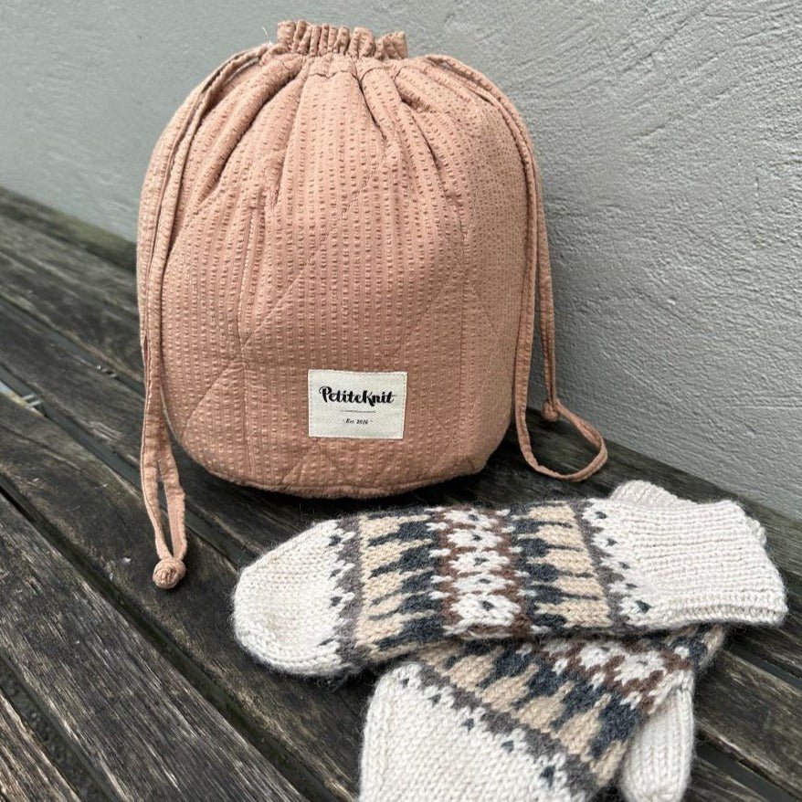 Praline Seersucker Get Your Knit Together Bag PetiteKnit - Petite Knit