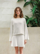 2404 - 08 Milly Sweater (a), Milly Skirt short(b) or long (c) - Modèle - Sandnes Garn
