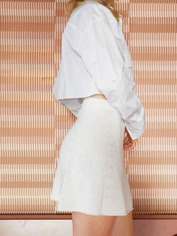 2404 - 08 Milly Sweater (a), Milly Skirt short(b) or long (c) - Modèle - Sandnes Garn