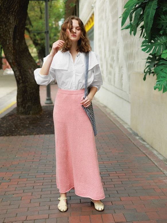 2404 - 08 Milly Sweater (a), Milly Skirt short(b) or long (c) - Modèle - Sandnes Garn