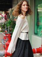 2404 - 08 Milly Sweater (a), Milly Skirt short(b) or long (c) - Modèle - Sandnes Garn