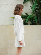 2404 - 08 Milly Sweater (a), Milly Skirt short(b) or long (c) - Modèle - Sandnes Garn