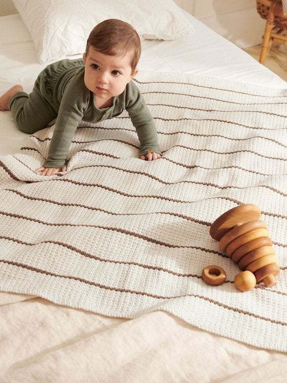 2406 - 04 Pauls Purl - rib Blanket - Sandnes Garn