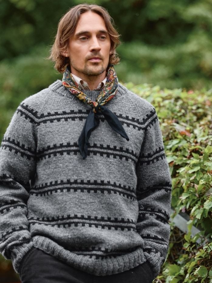 2513 - 2 Ridge Sweater Man - Sandnes Garn