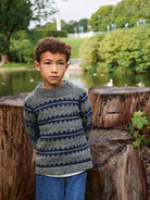 2513 - 3a 3 b Ridge Sweater Junior - Sandnes Garn
