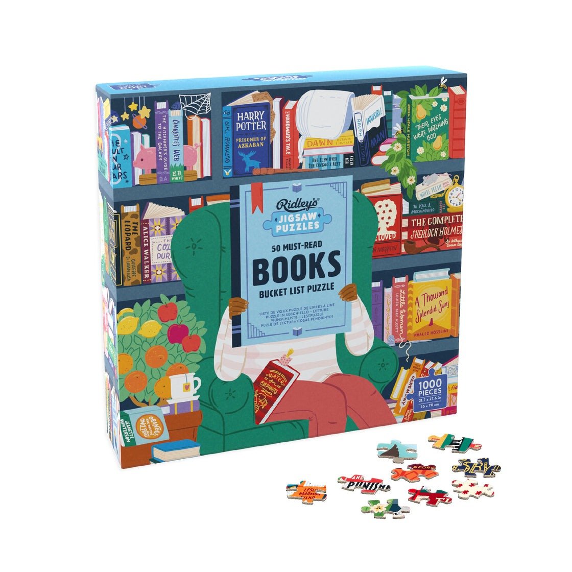 50 Must - Read Books of the World Bucket List 1000 - Piece Puzzle - Chronicle Books