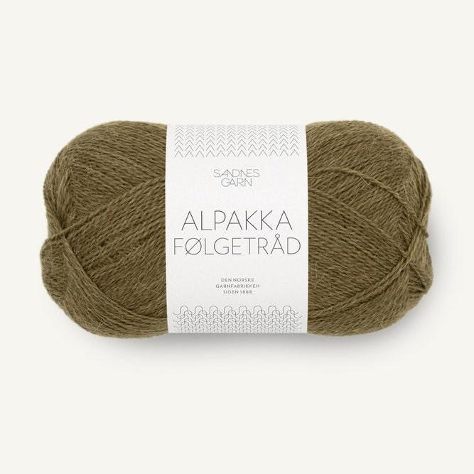 9873 - Dark Olive Alpakka Følgetråd - Sandnes Garn