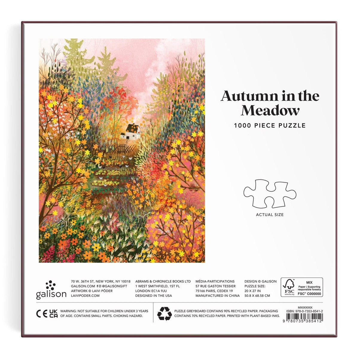 Automne dans la prairie, puzzle de 1000 pièces - Galison