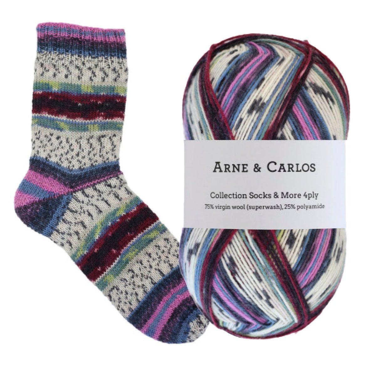 3003-Treungen Color Chaussettes et plus Collection 4ply - Arne & Carlos
