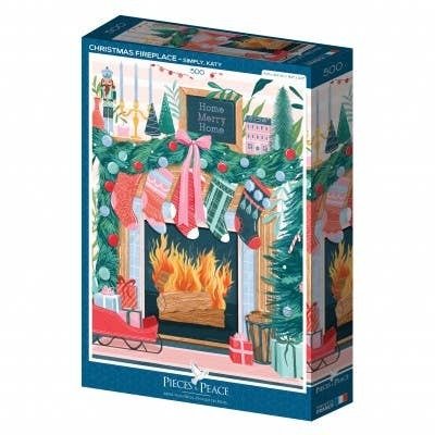 Christmas Fireplace - Puzzle 500 pièces - Pieces & Peace